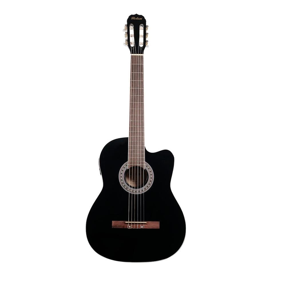 Guitarra Electroacústica Status EAGS-BK Negra Cuerdas Nailon $2,145