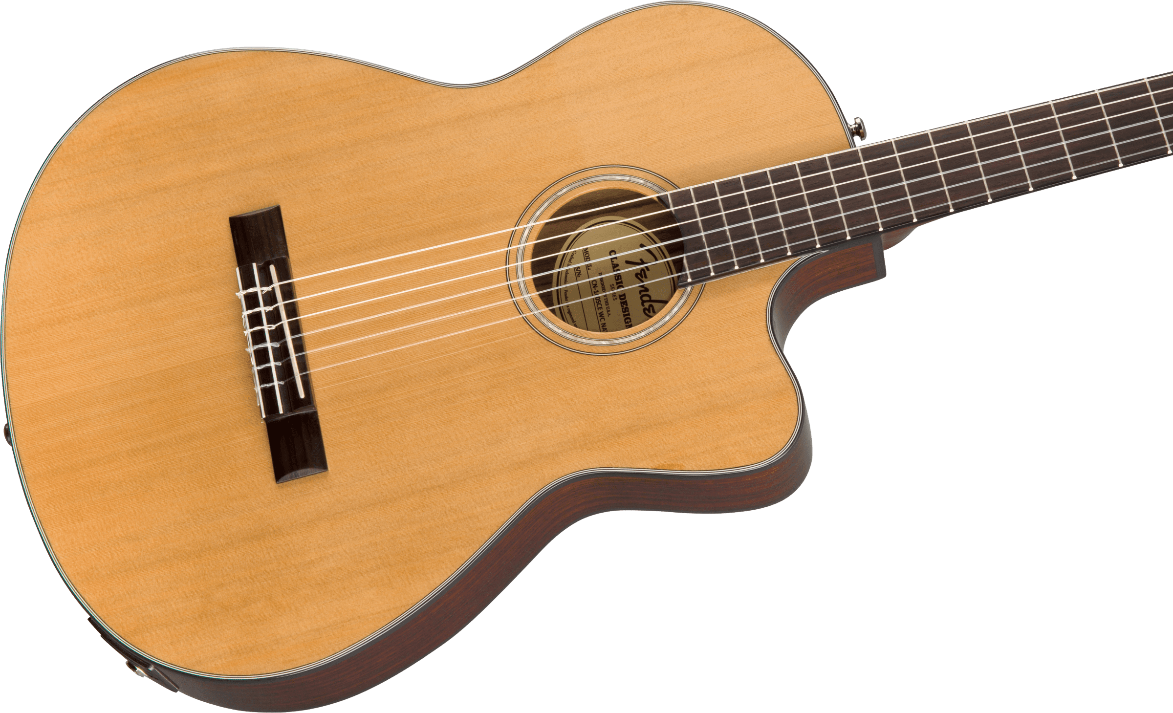 Foto 4 pulgar | Fender Guitarra Electroacustica Nylon Cn-140sce