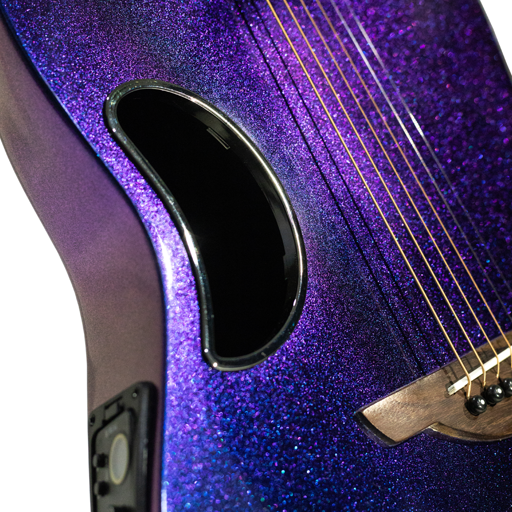 Foto 6 pulgar | Guitarra Electroacustica Aureal De Fibra De Carbono Al-z1 Tornasol Violet