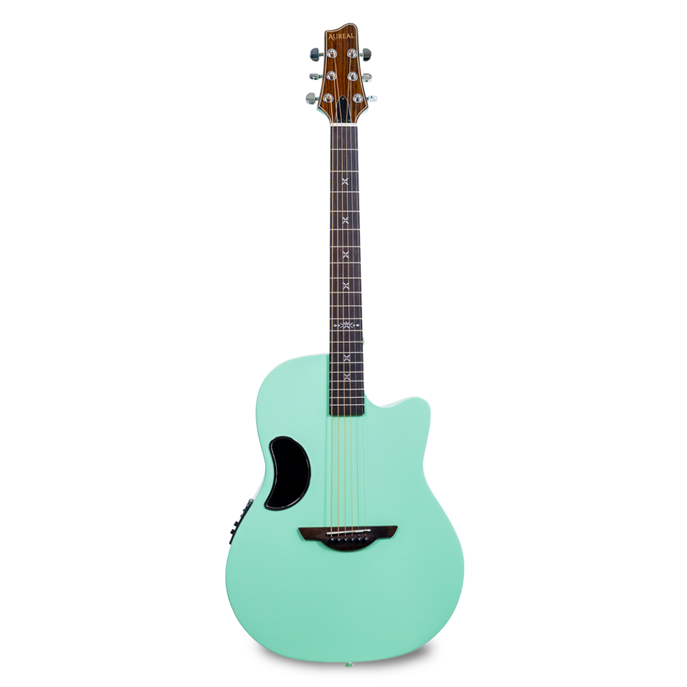 Guitarra Electroacustica Aureal De Fibra De Carbono Al-z1 Light Green