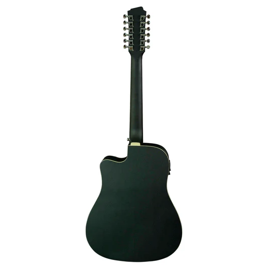 Foto 3 pulgar | Guitarra Electroacústica Docerola Bamboo Mahogany Negra Con Bridge Doctor Incluye Funda