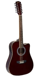 Foto 1 | Guitarra Texana E/acústica Vino 12 Cdas Segovia
