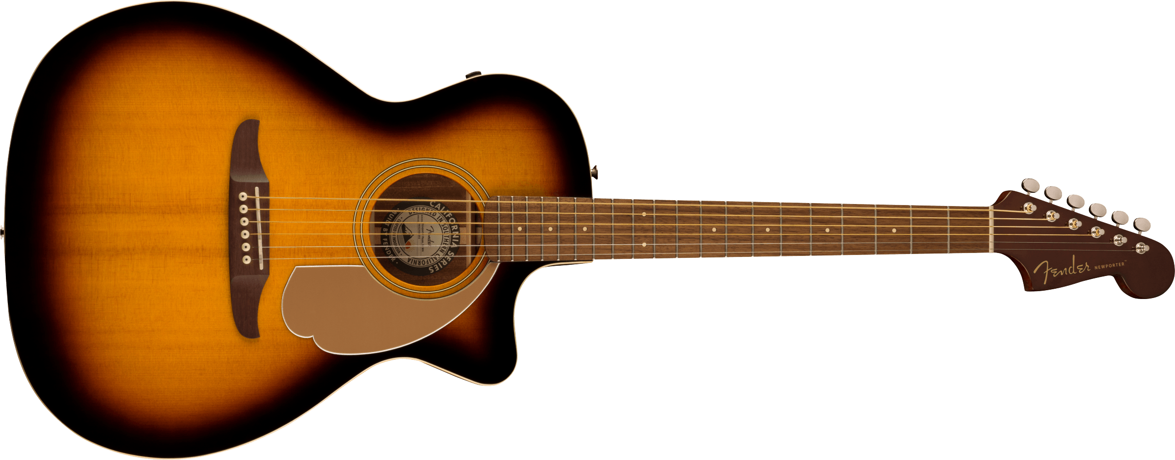 Foto 4 pulgar | Guitarra Electroacustica Fender Newporter Sunburst Con Corte