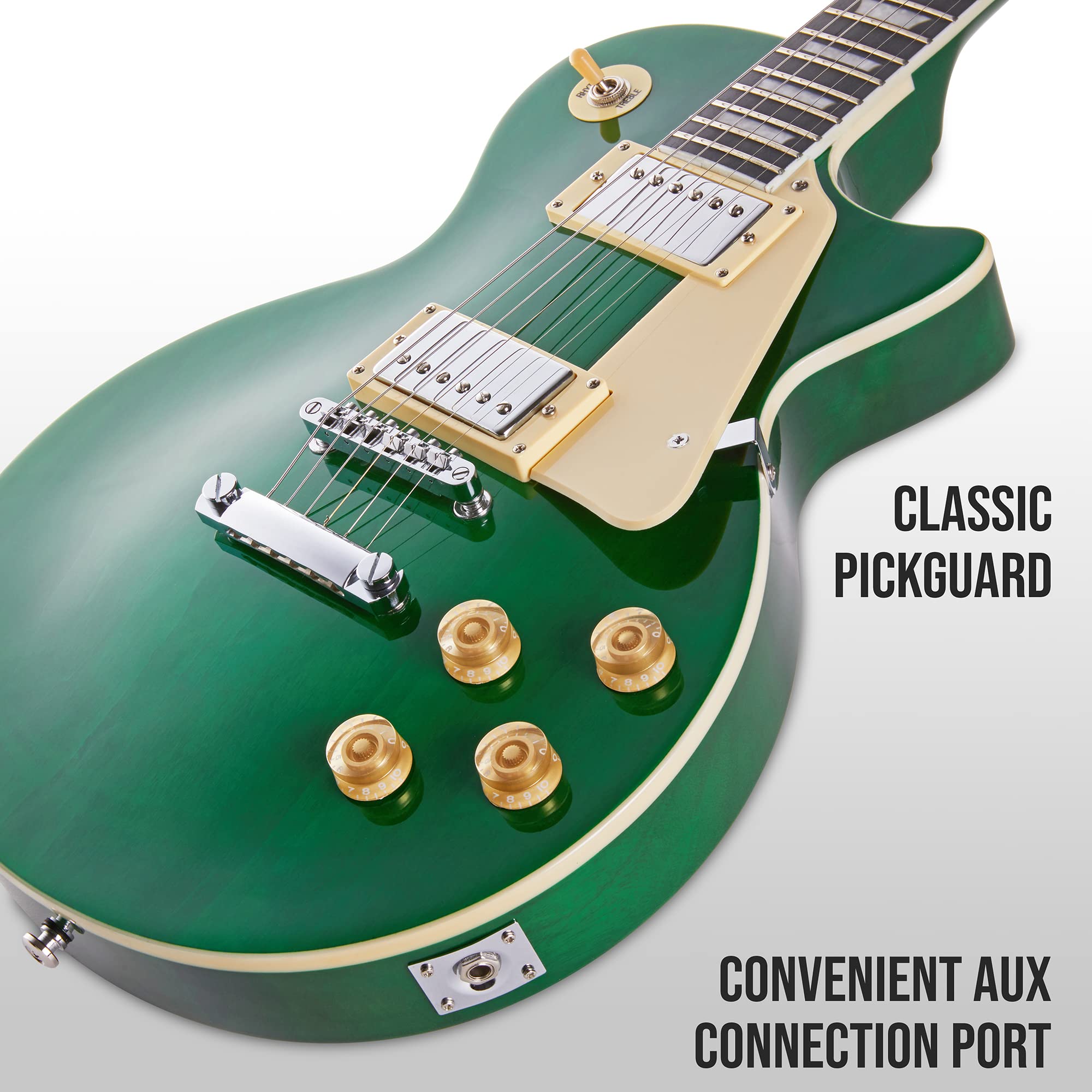 Foto 6 pulgar | Guitarra Eléctrica Lyxpro Sb Series Lp Style 39'' Verde - Venta Internacional.