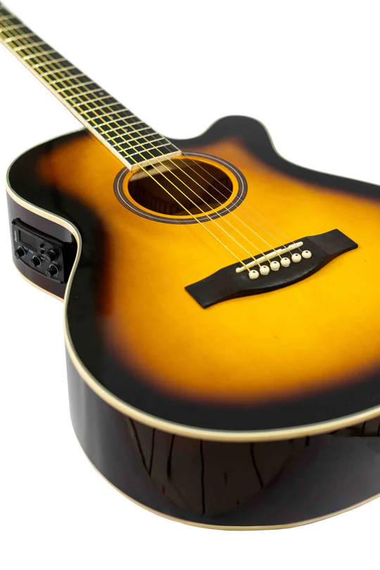 Foto 2 | Guitarra Electroacústica Sunburst Con Ecualizador Y Corte 40 Bamboo