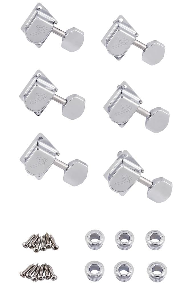 Foto 5 pulgar | Afinadoras De Guitarra Fender 70s F Style Chrome, Juego De 6 - Venta Internacional.