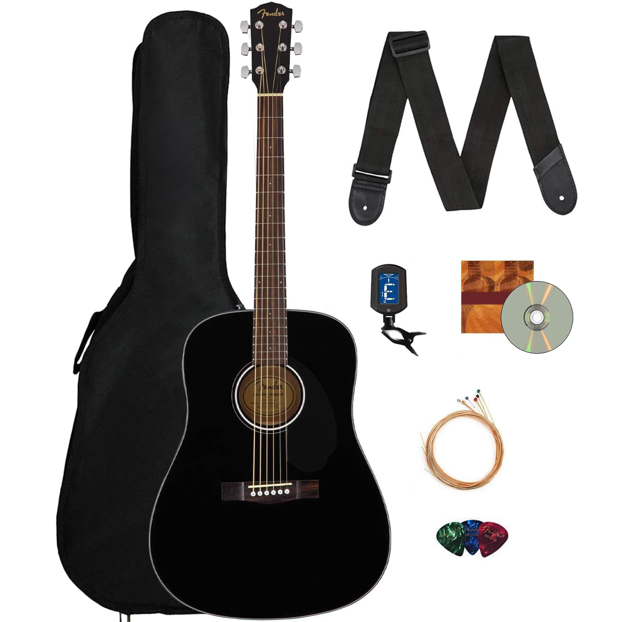 Foto 2 pulgar | Guitarra Acústica Fender Cd-60s Dreadnought Con Accesorios - Venta Internacional.