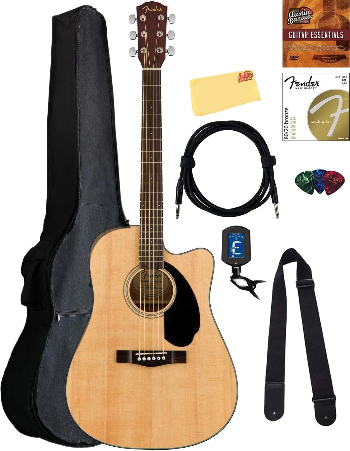 Foto 2 pulgar | Guitarra Acústica-eléctrica Fender Cd-60sce Solid Top Con Paquete - Venta Internacional.