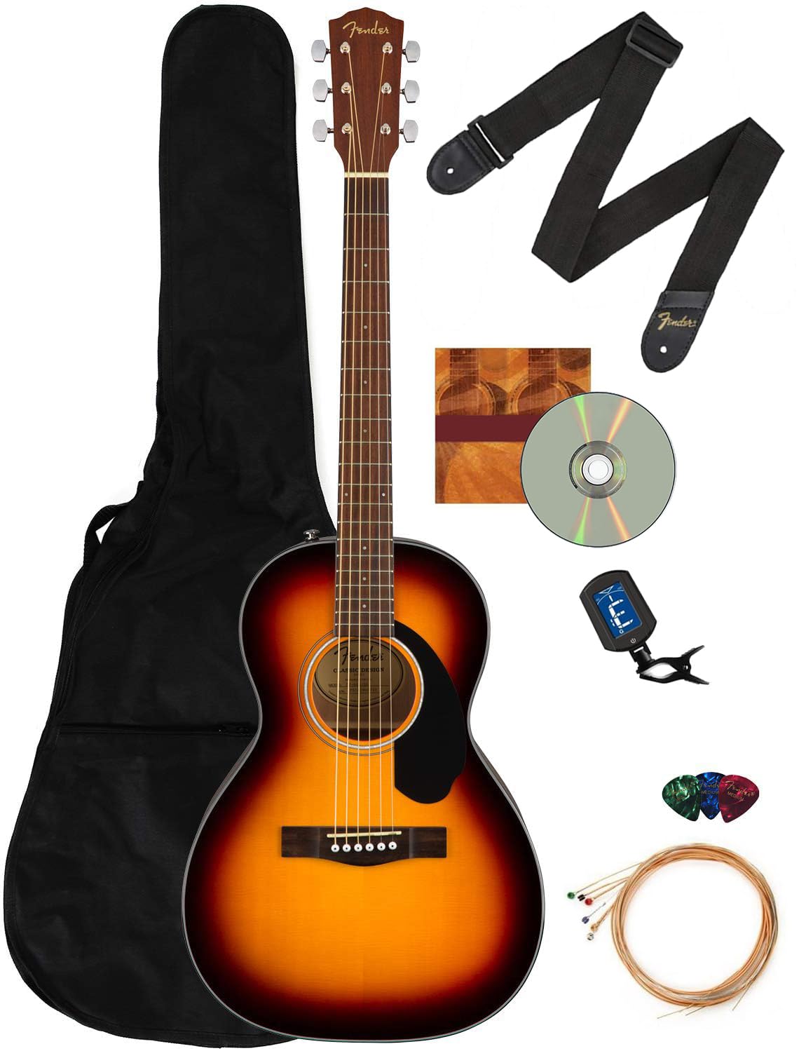Foto 2 pulgar | Guitarra Acústica Fender Cp-60s Tamaño Salón Con Accesorios - Venta Internacional.