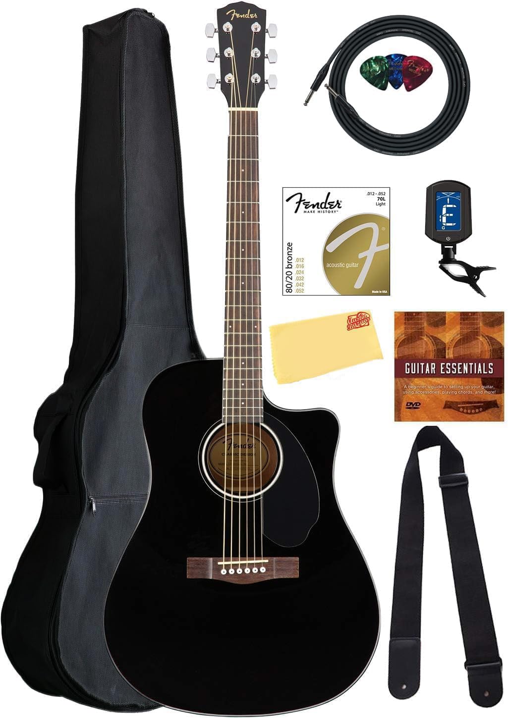 Foto 2 pulgar | Guitarra Acústica-eléctrica Fender Cd-60sce Solid Top Black - Venta Internacional.