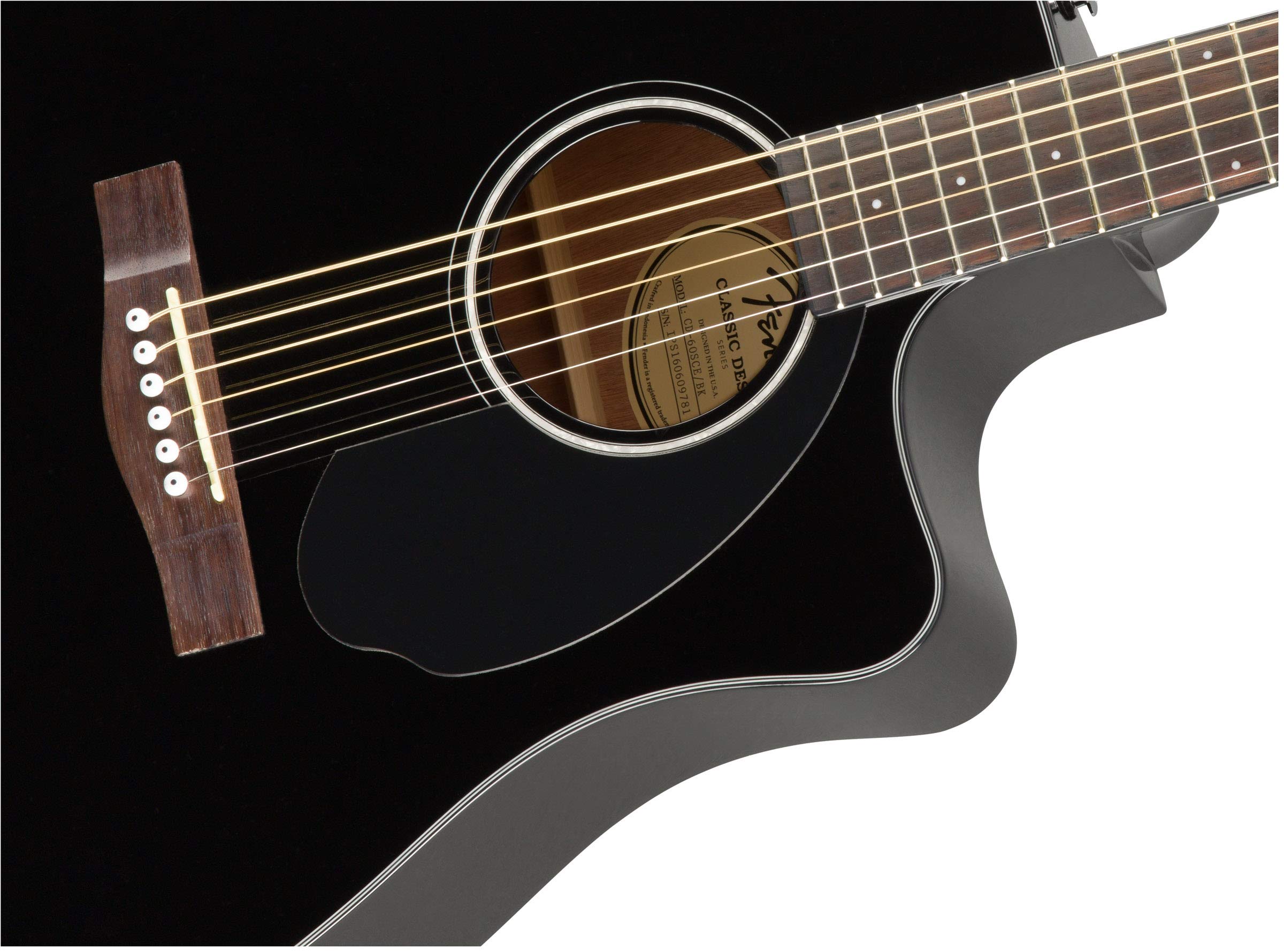 Foto 6 pulgar | Guitarra Acústica-eléctrica Fender Cd-60sce Solid Top Black - Venta Internacional.