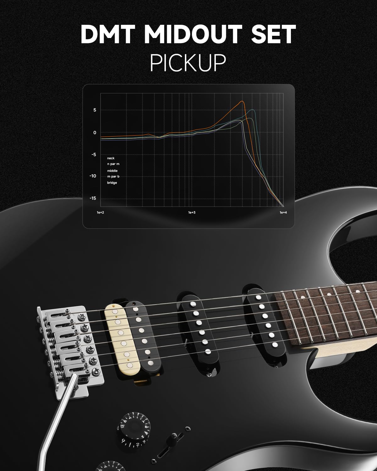 Foto 8 pulgar | Guitarra Eléctrica Donner Dmt-66 99 Cm Con Funda Para Principiantes, Color Negro - Venta Internacional.