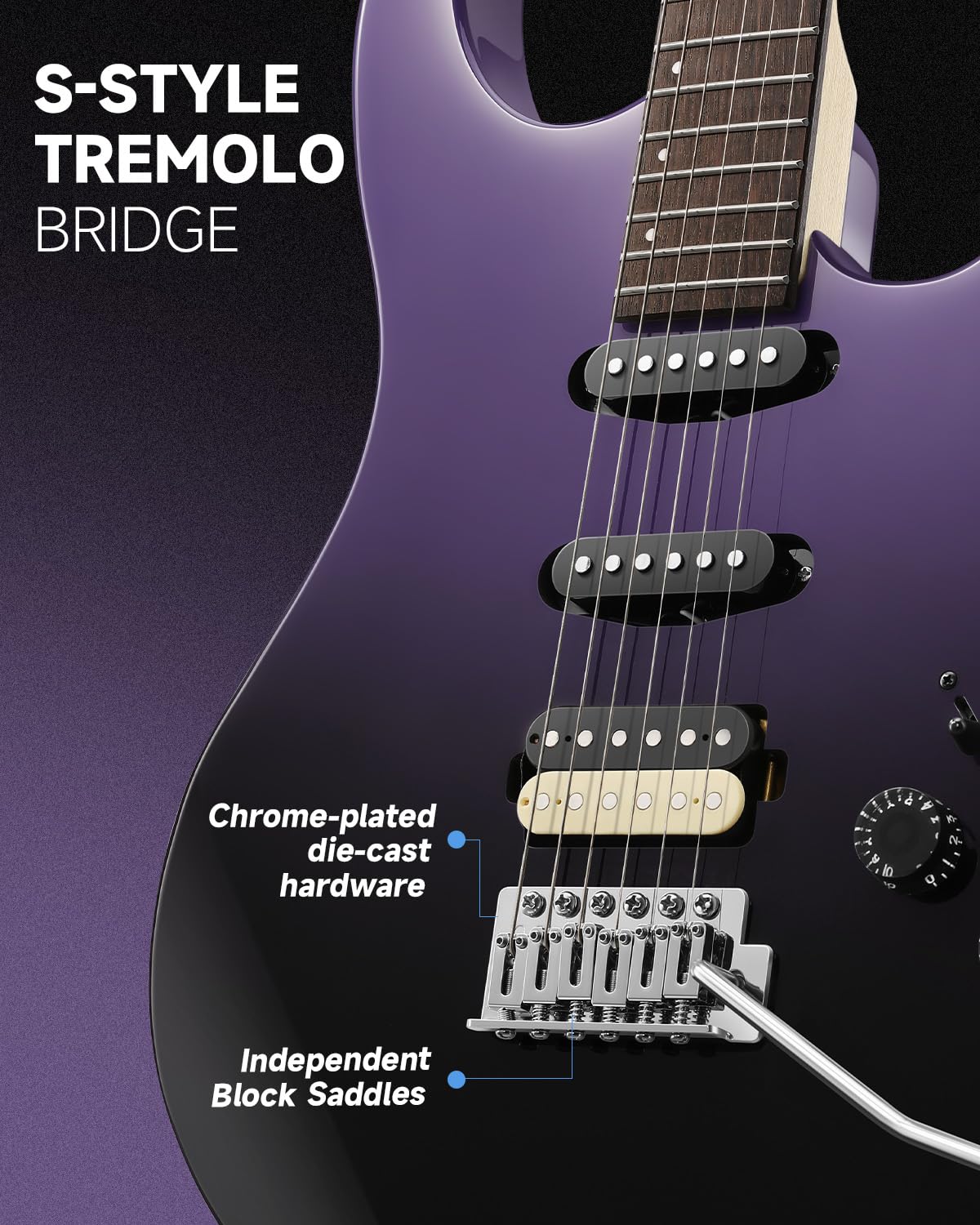 Foto 3 pulgar | Guitarra Eléctrica Donner Dmt-66 99 Cm Con Funda Para Principiantes - Venta Internacional.