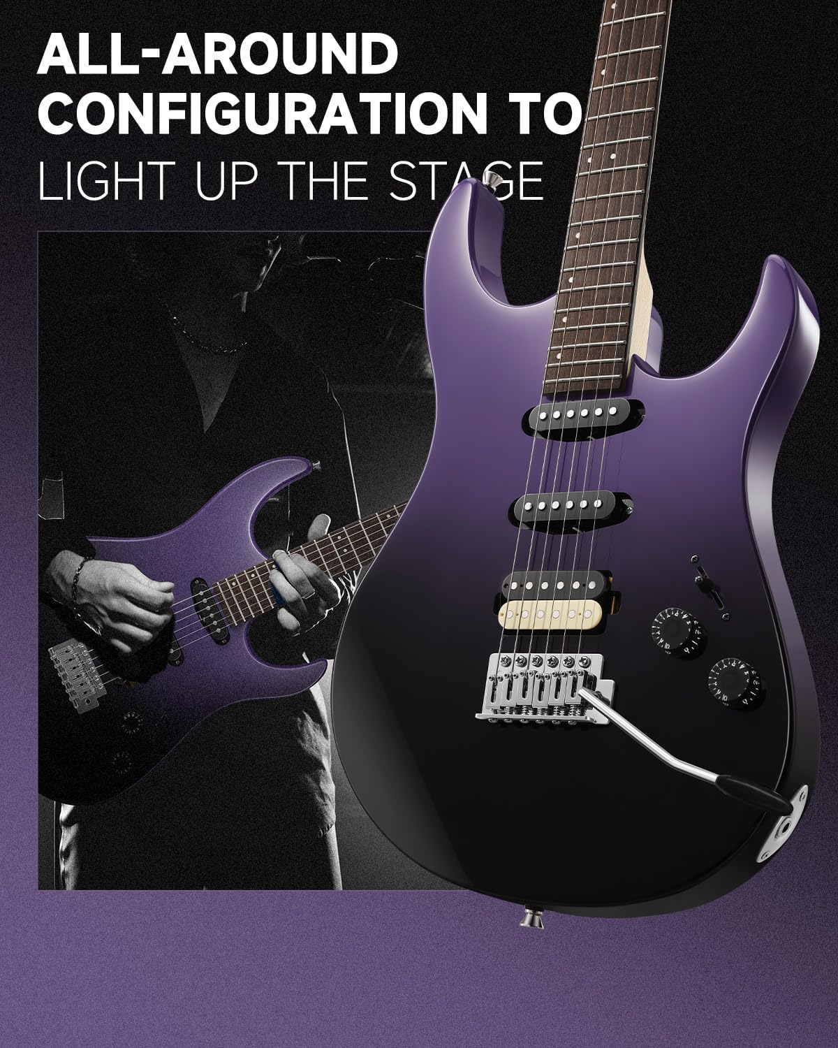 Foto 5 pulgar | Guitarra Eléctrica Donner Dmt-66 99 Cm Con Funda Para Principiantes - Venta Internacional.