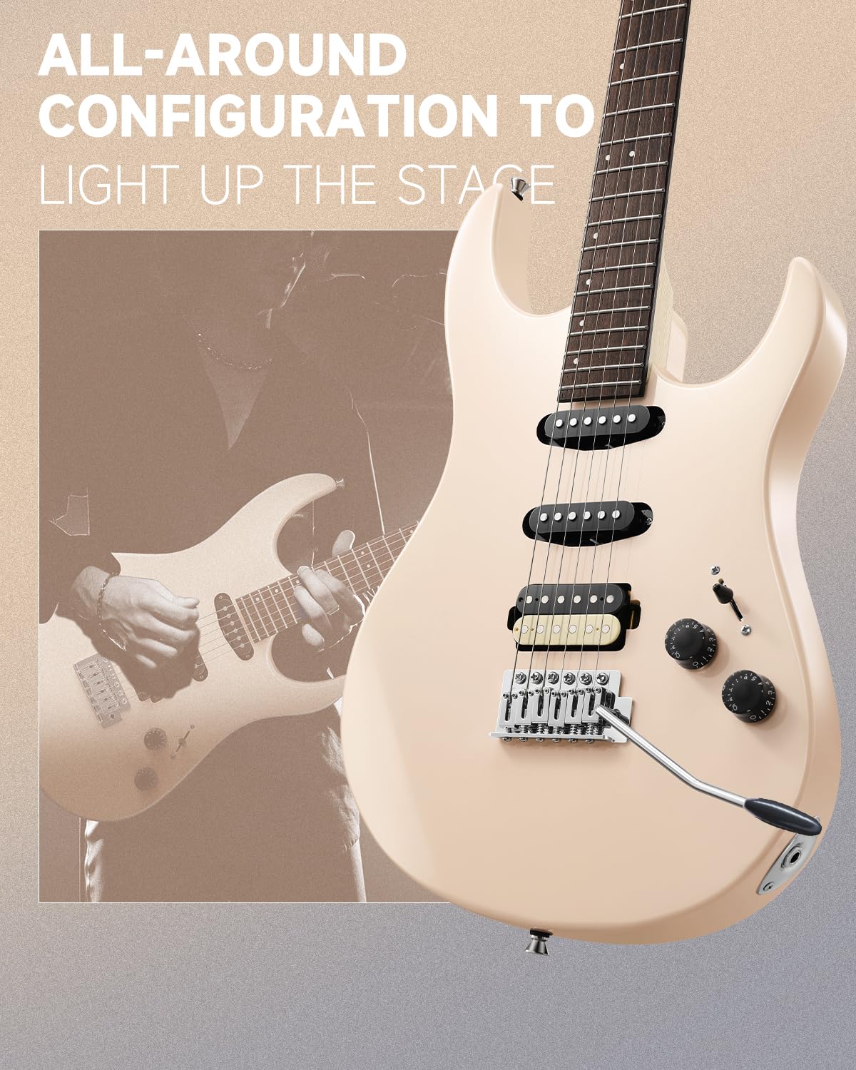 Foto 5 pulgar | Guitarra Eléctrica Donner Dmt-66 De Tamaño Completo De 39 Pulgadas Con Funda Rosa - Venta Internacional.