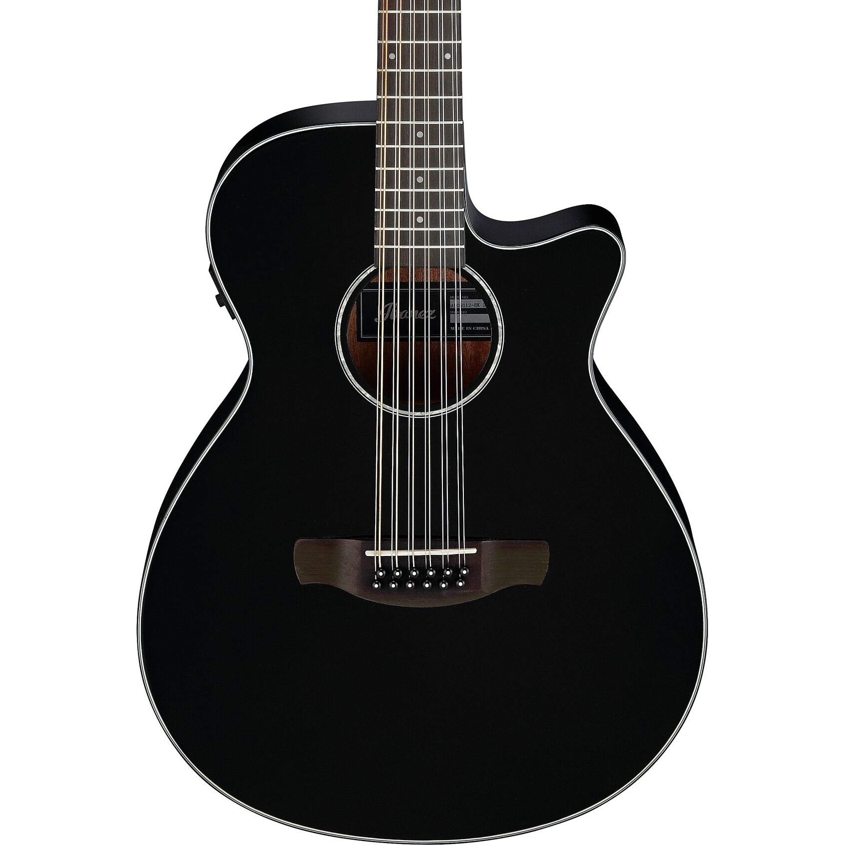 Foto 2 pulgar | Guitarra Ibanez Aeg5012 12 Cuerdas Acústica-eléctrica Negra - Venta Internacional.