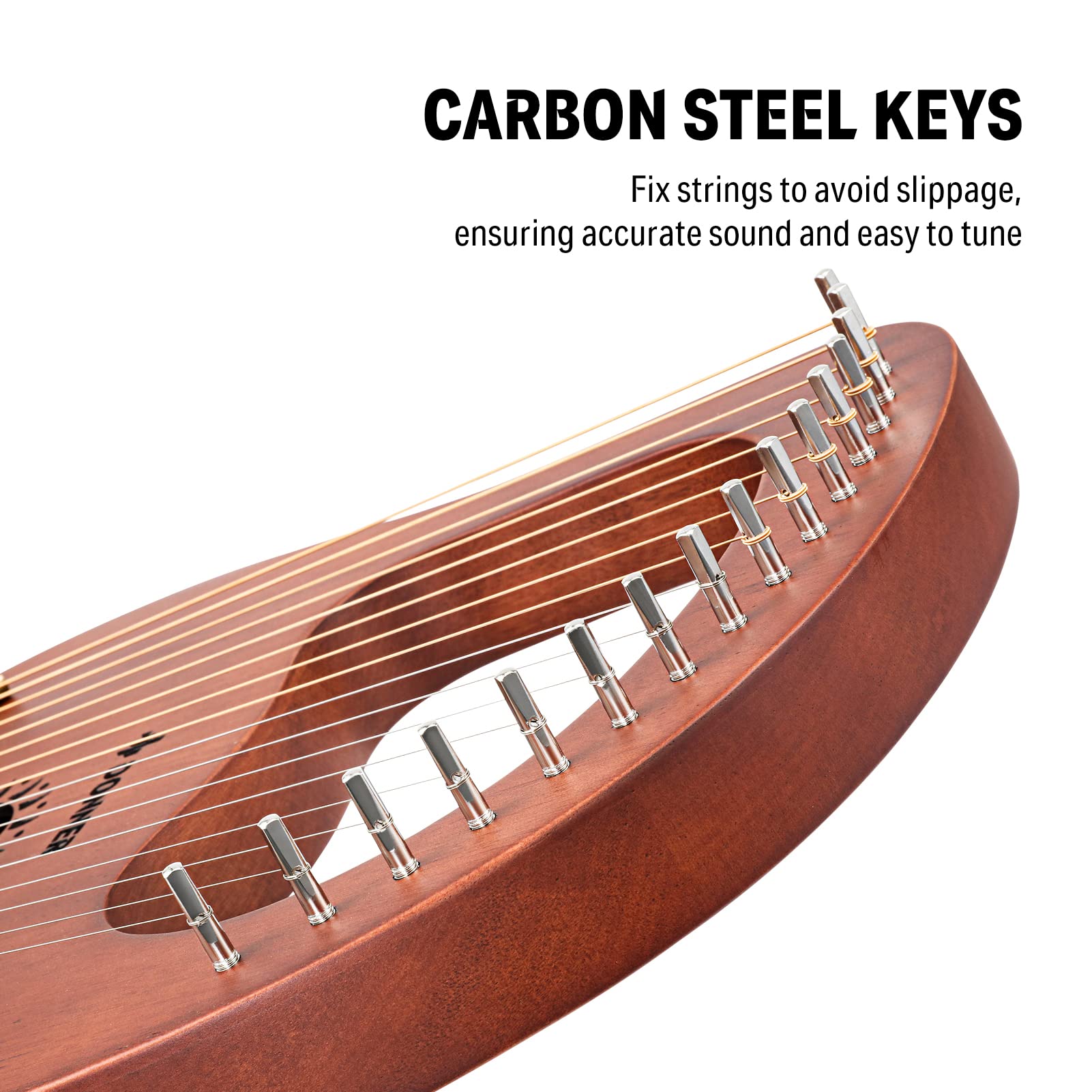 Foto 4 | Lyre Harp Donner Dlh-003, 16 Cuerdas De Metal, Cuerpo De Caoba - Venta Internacional.