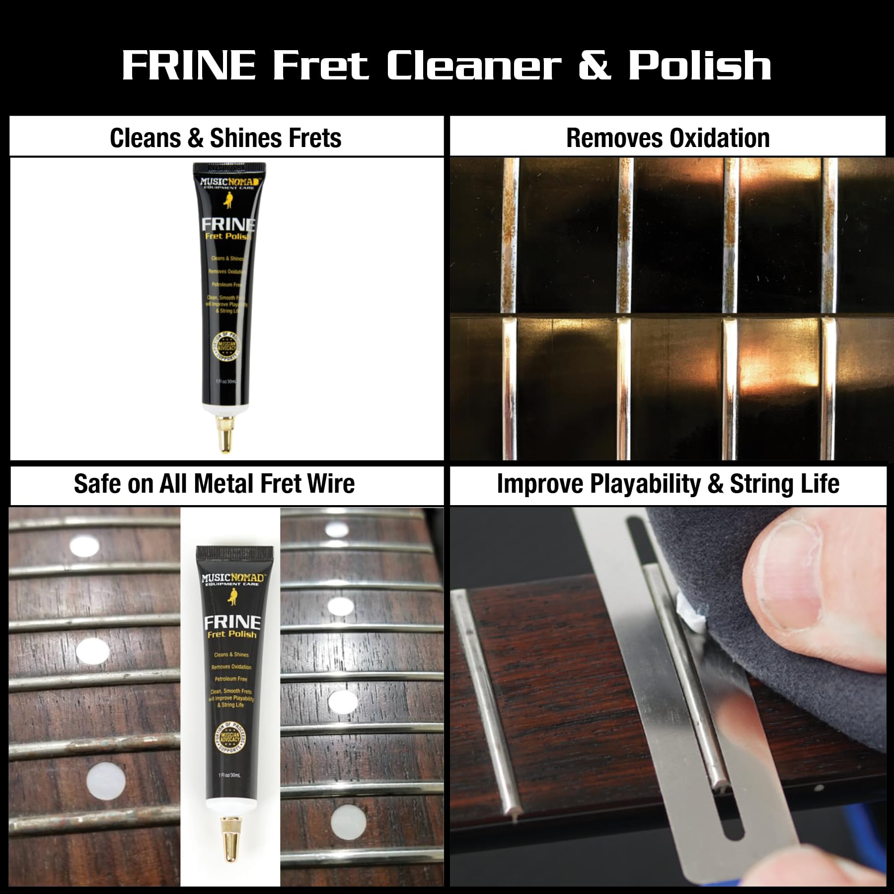 Foto 7 pulgar | Kit De Cuidado Para Guitarra Musicnomad  Limpiador De Guitarra  Aceite Para Diapasón - Venta Internacional.