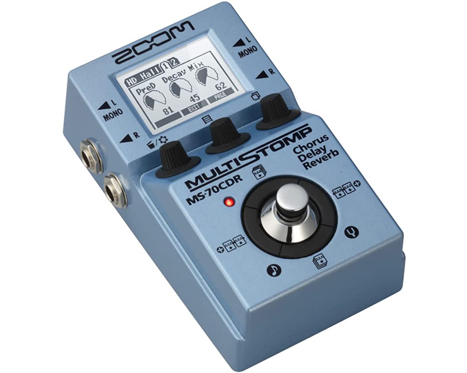 Pedal Zoom MS70CDR color Azul para Bajo o Guitarra