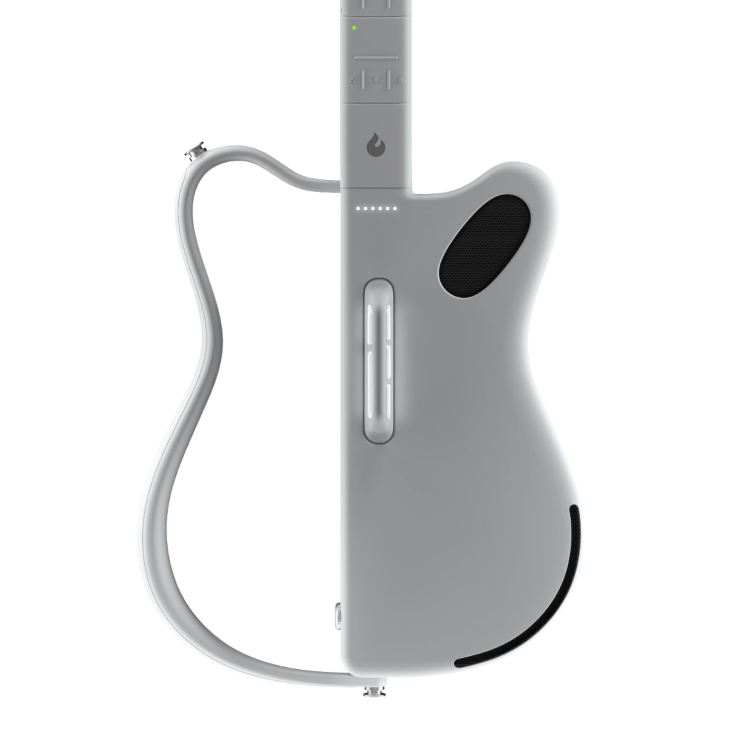 Guitarra Sin Cuerdas Lava Genie Sampler Con Altavoz Blanco - Venta Internacional.