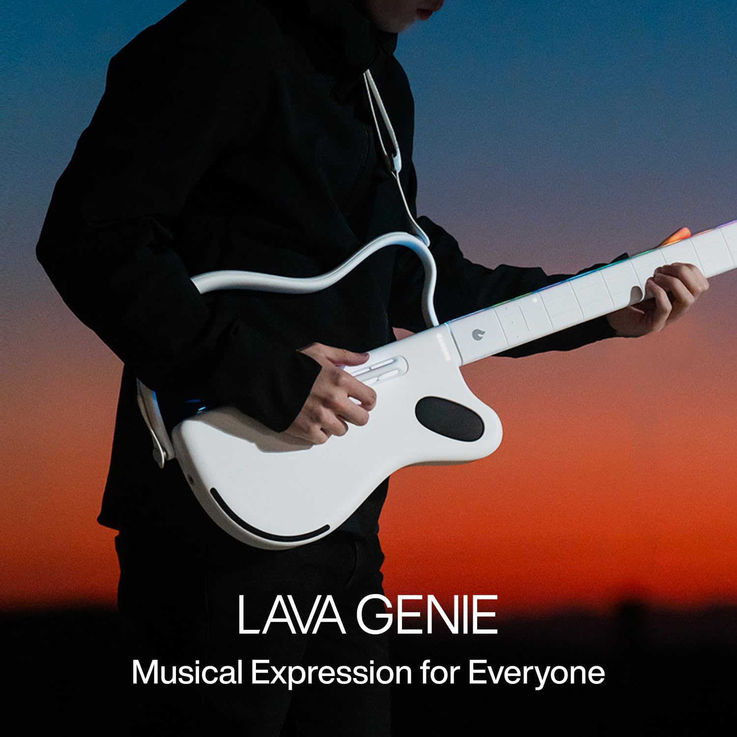 Foto 2 | Guitarra Sin Cuerdas Lava Genie Sampler Con Altavoz Blanco - Venta Internacional.