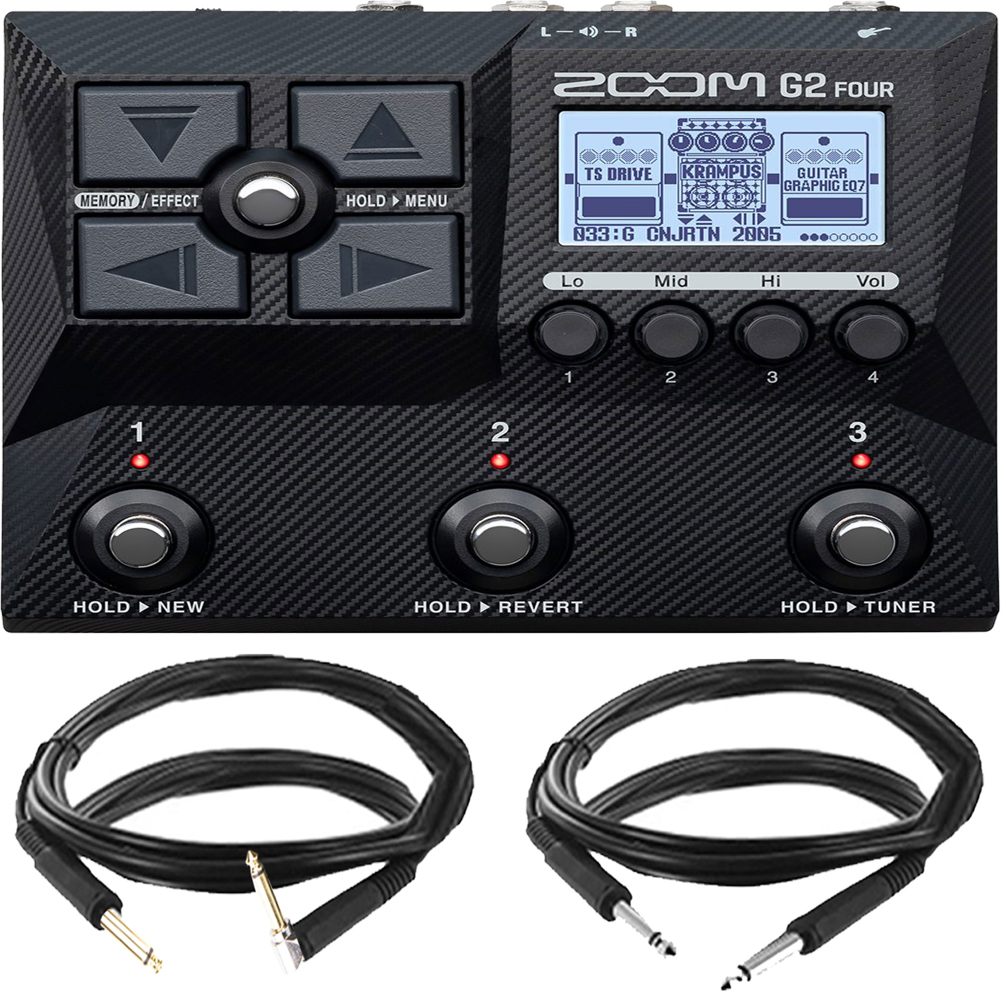 Pedal De Guitarra Multiefecto Zoom G2 Four Con Cables De Instrumentos - Venta Internacional.