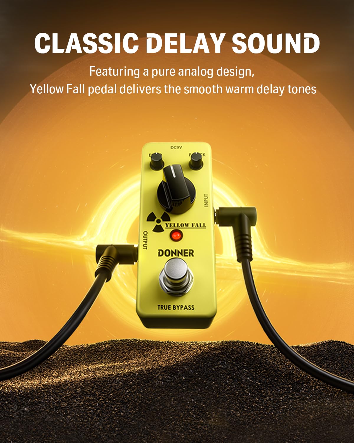 Foto 2 | Pedal Analógico De Retardo Donner Yellow Fall Para Guitarra Eléctrica - Venta Internacional.
