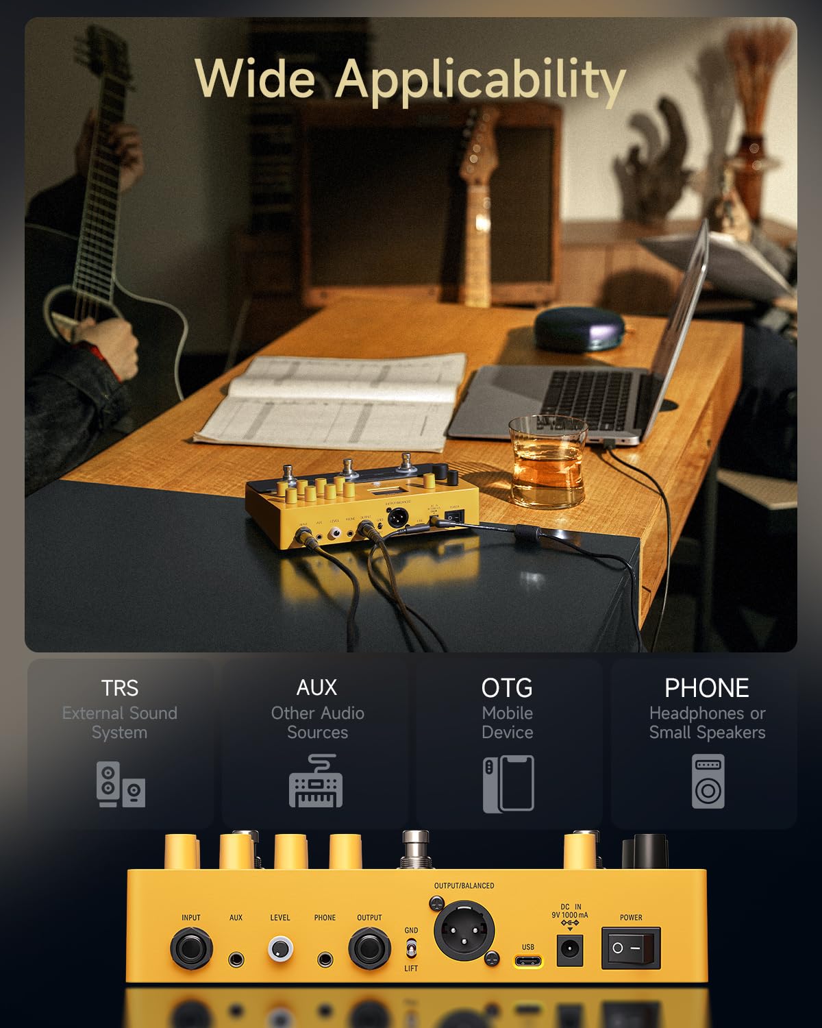 Foto 6 pulgar | Pedal Multiefectos Donner Apl Para Guitarra Acústica Con 8 Efectos - Venta Internacional.