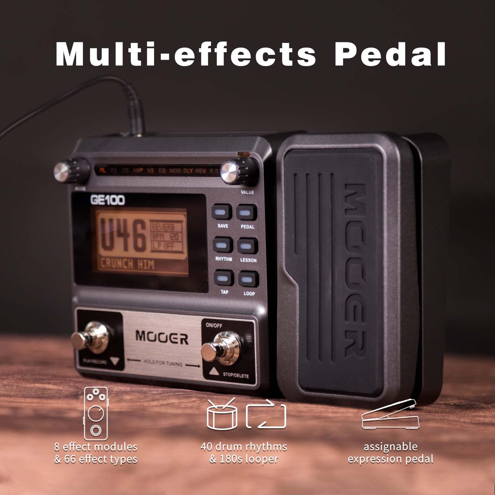 Foto 3 pulgar | Pedal De Guitarra Multiefectos Mooer Ge100 Con 80 Preajustes Y 66 Efectos - Venta Internacional.