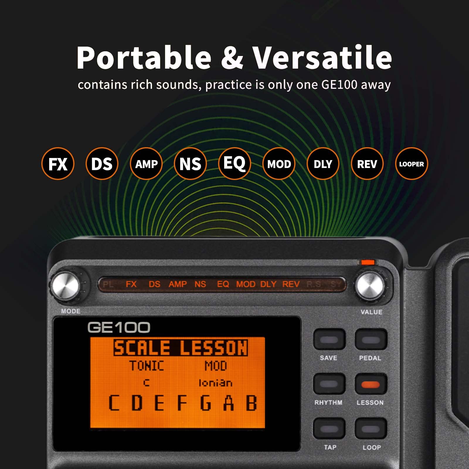 Foto 4 pulgar | Pedal De Guitarra Multiefectos Mooer Ge100 Con 80 Preajustes Y 66 Efectos - Venta Internacional.
