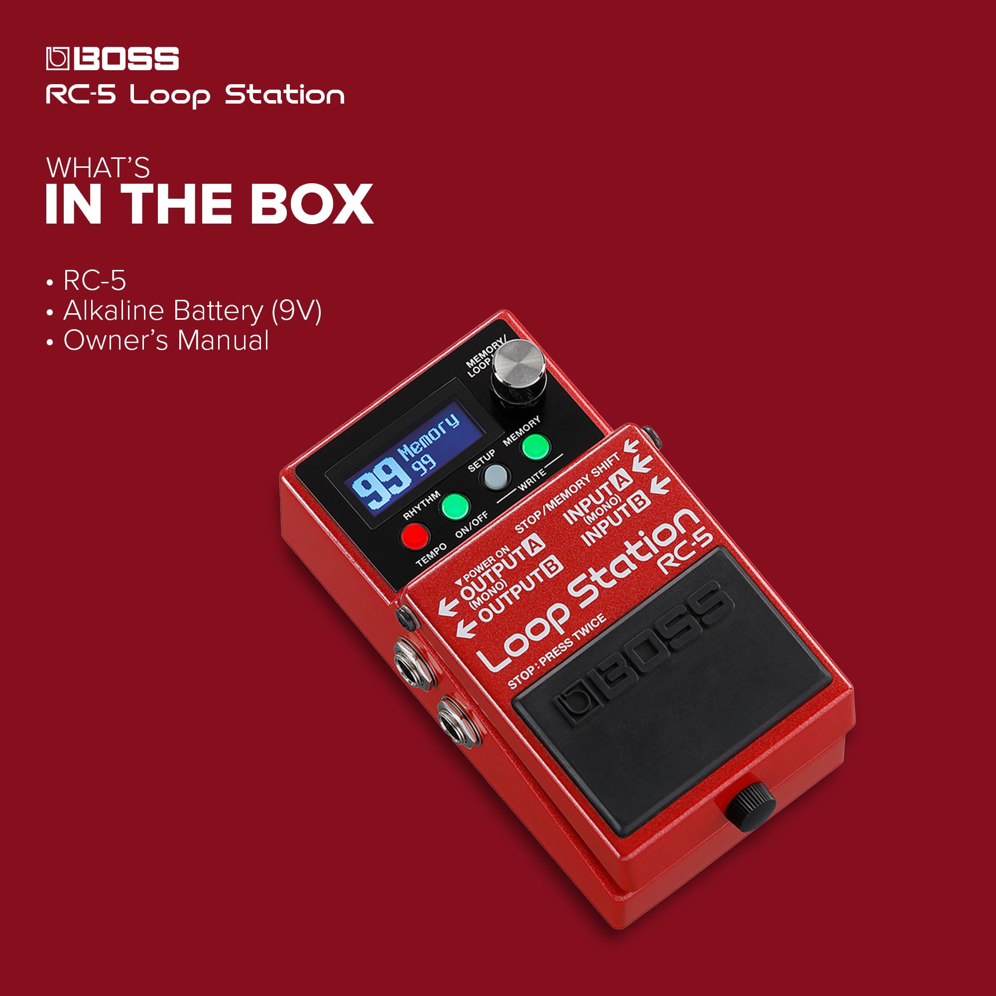 Foto 4 pulgar | Grabador De Frases Compacto Loop Station Pedal Boss Rc-5 - Venta Internacional.