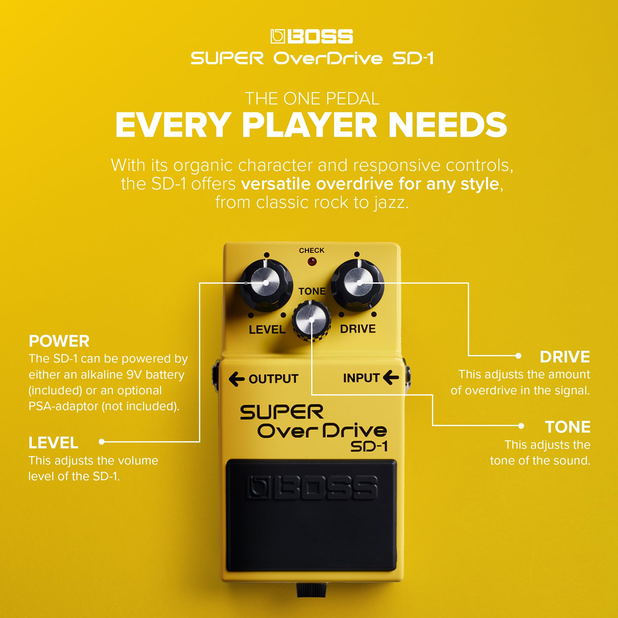 Foto 3 | Pedal Overdrive Boss Sd-1 Super Para Guitarra Eléctrica - Venta Internacional.