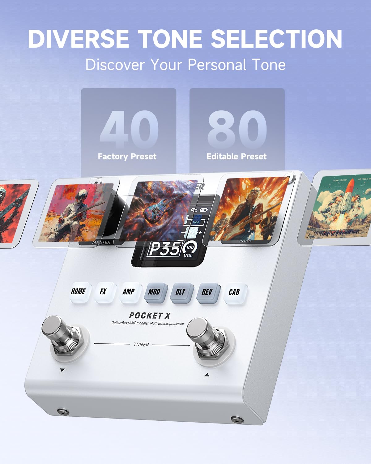 Foto 4 pulgar | Pedal De Guitarra Multiefectos Donner Pocket-x Con 6 Efectos - Venta Internacional.