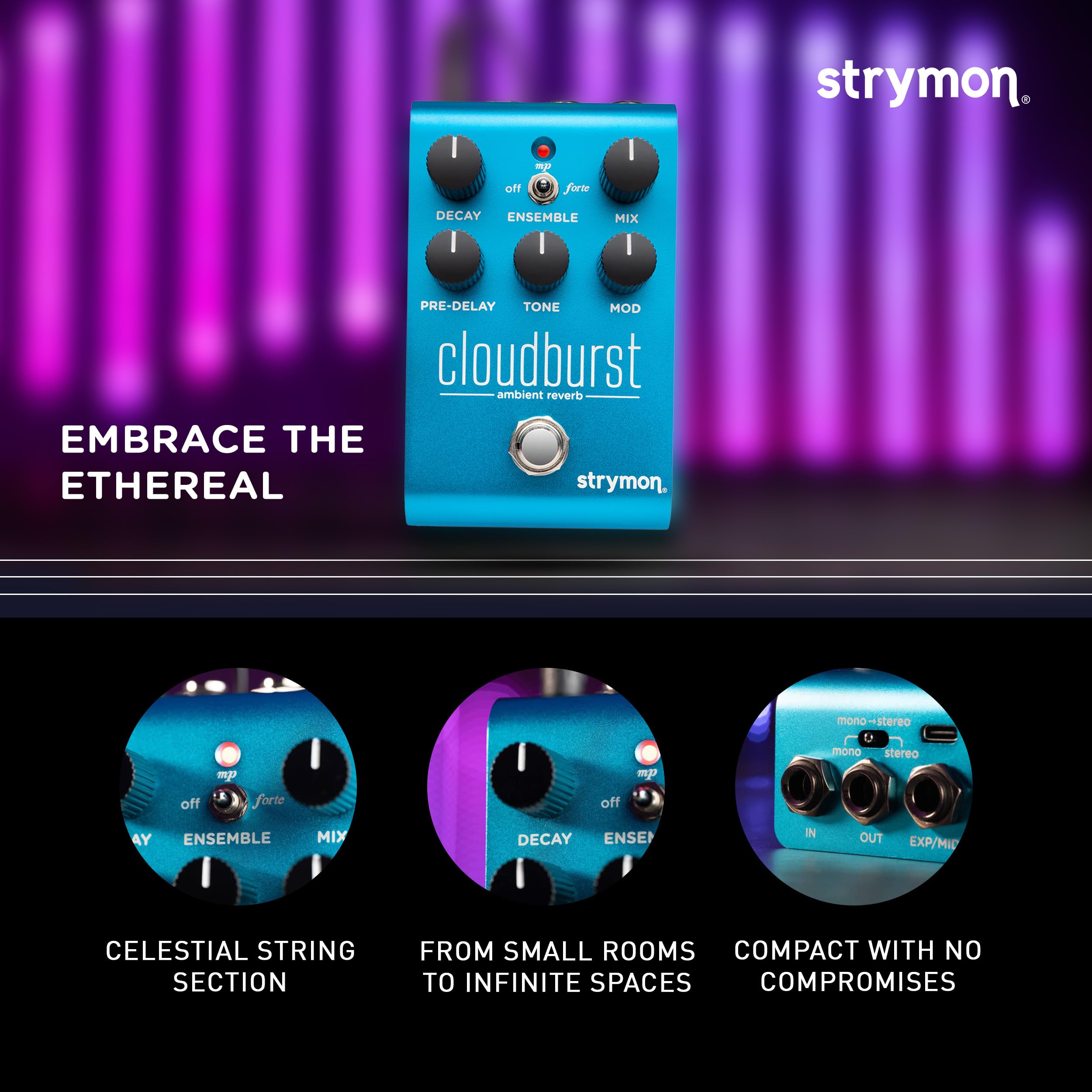 Foto 4 pulgar | Pedal De Guitarra Strymon Cloudburst Ambient Reverb W/ Ensemble - Venta Internacional.
