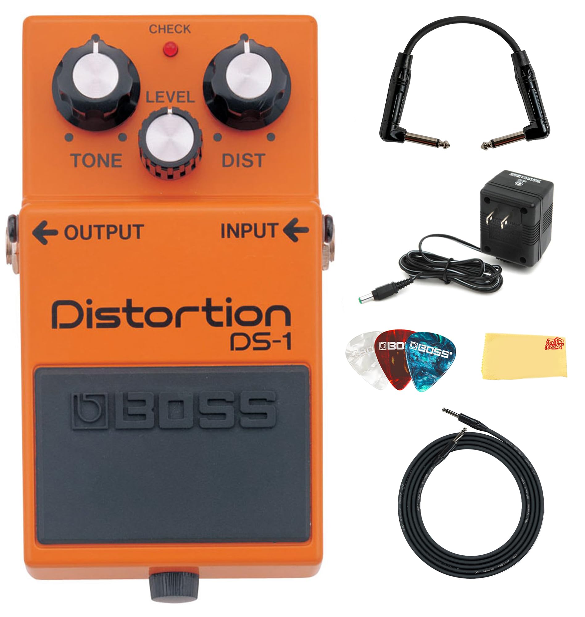 Foto 2 pulgar | Paquete De Pedales De Distorsión Boss Ds-1 Con Fuente De Alimentación Y Cables - Venta Internacional.