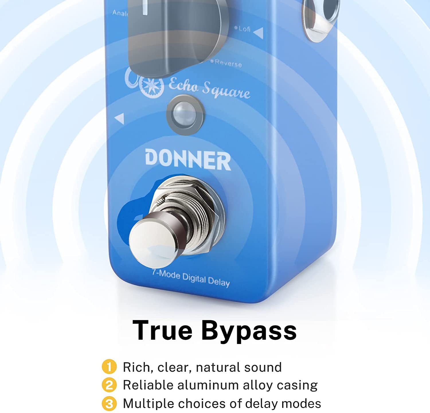 Foto 7 | Guitarra Eléctrica Digital Delay Pedal Donner Echo Square De 7 Modos - Venta Internacional.