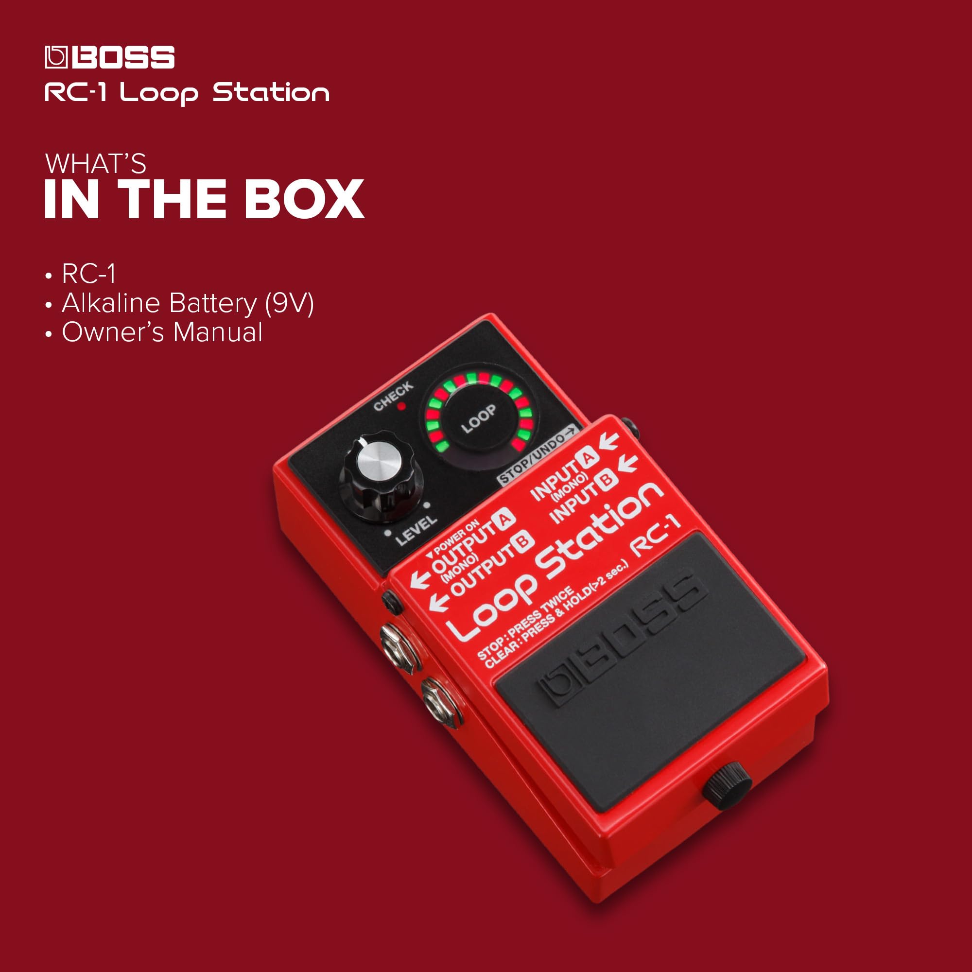 Foto 6 | Pedal De Bucle Estéreo Loop Station Boss Rc-1 Con Pedal - Venta Internacional.