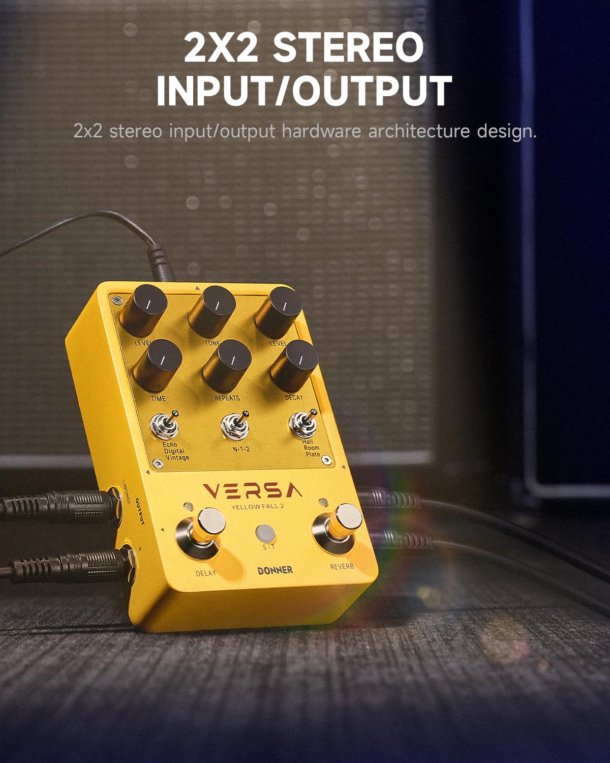 Foto 5 pulgar | Pedal De Efectos Donner Delay & Reverb Versa Yellow Fall Ii - Venta Internacional.