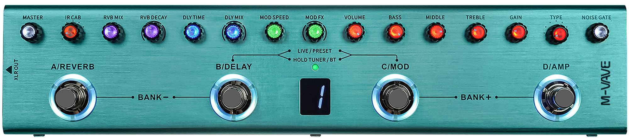 Foto 2 pulgar | Pedal De Guitarra Multiefectos M-vave Tank-g Con 36 Presets - Venta Internacional.
