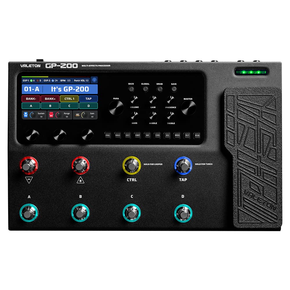Foto 2 pulgar | Pedal Multiefectos Para Guitarra/bajo Valeton Gp-200 Con Expresión - Venta Internacional.