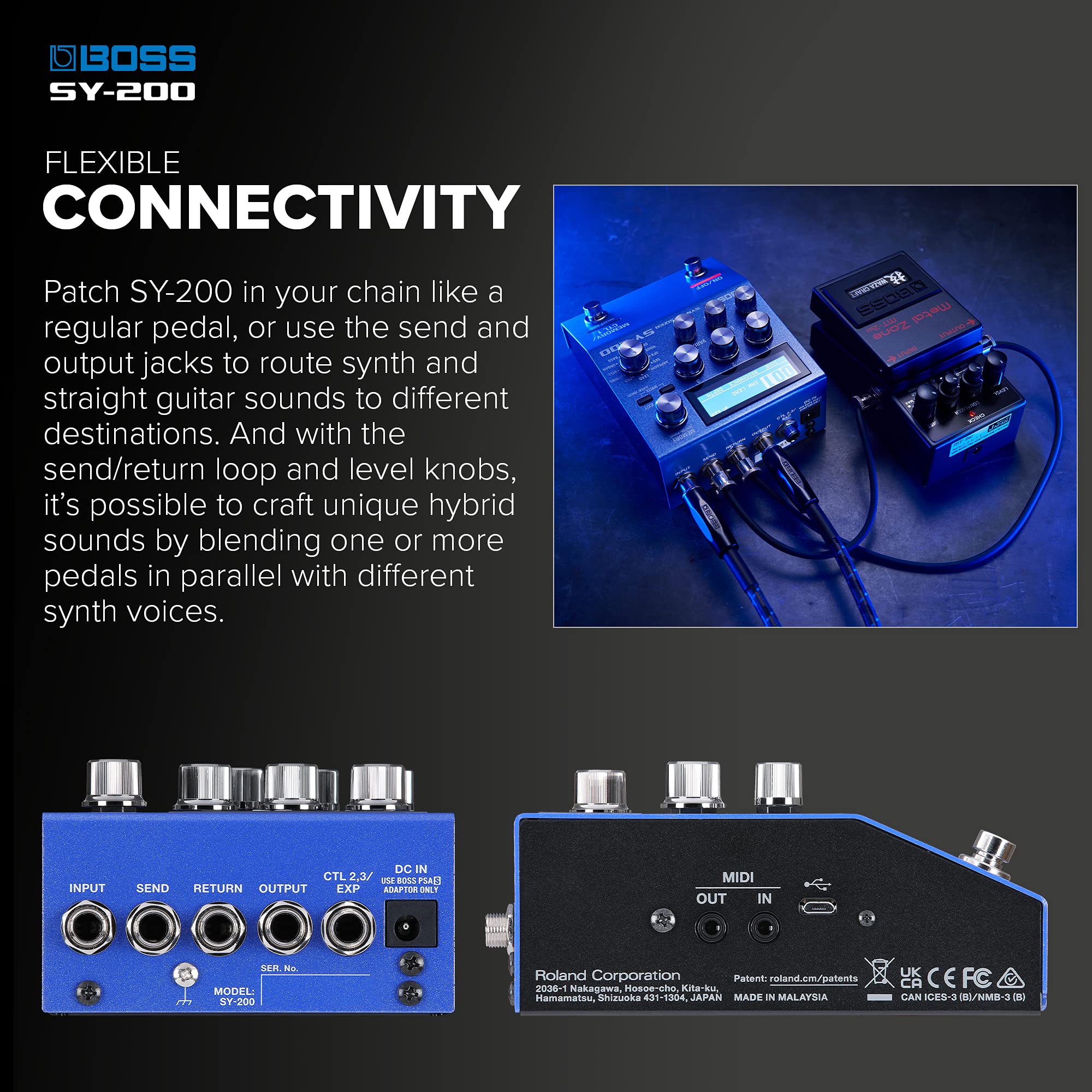 Foto 4 pulgar | Pedal Sintetizador De Guitarra Boss Sy-200 Con 171 Sonidos - Venta Internacional.