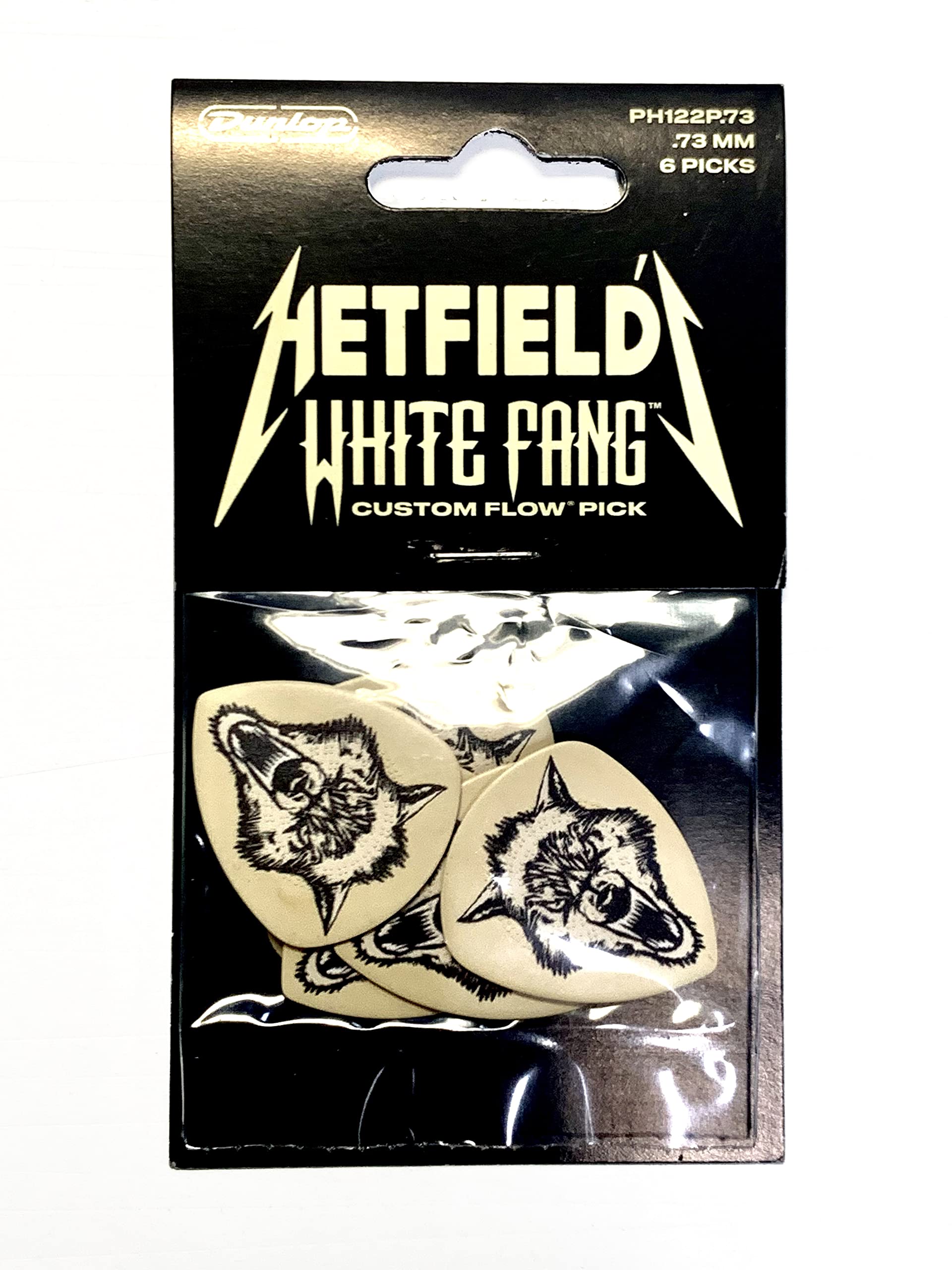 Foto 4 pulgar | Púas Para Guitarra Jim Dunlop Hetfield's White Fang Custom Flow .73 Mm - Venta Internacional.