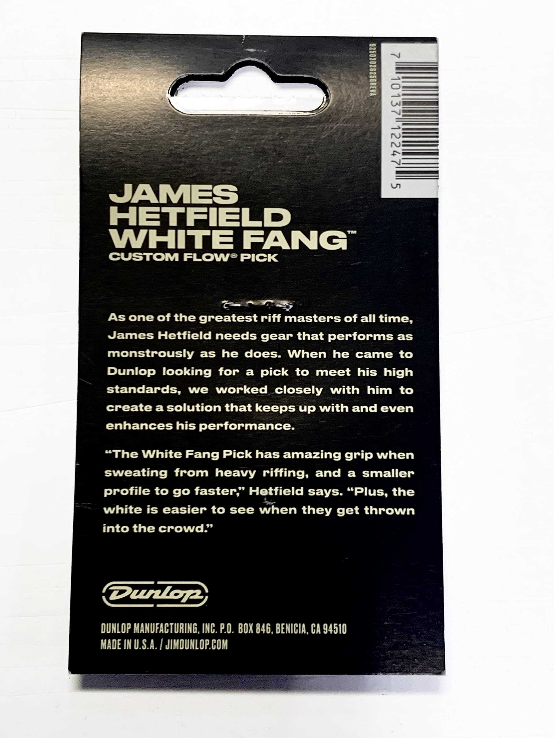 Foto 5 pulgar | Púas Para Guitarra Jim Dunlop Hetfield's White Fang Custom Flow .73 Mm - Venta Internacional.
