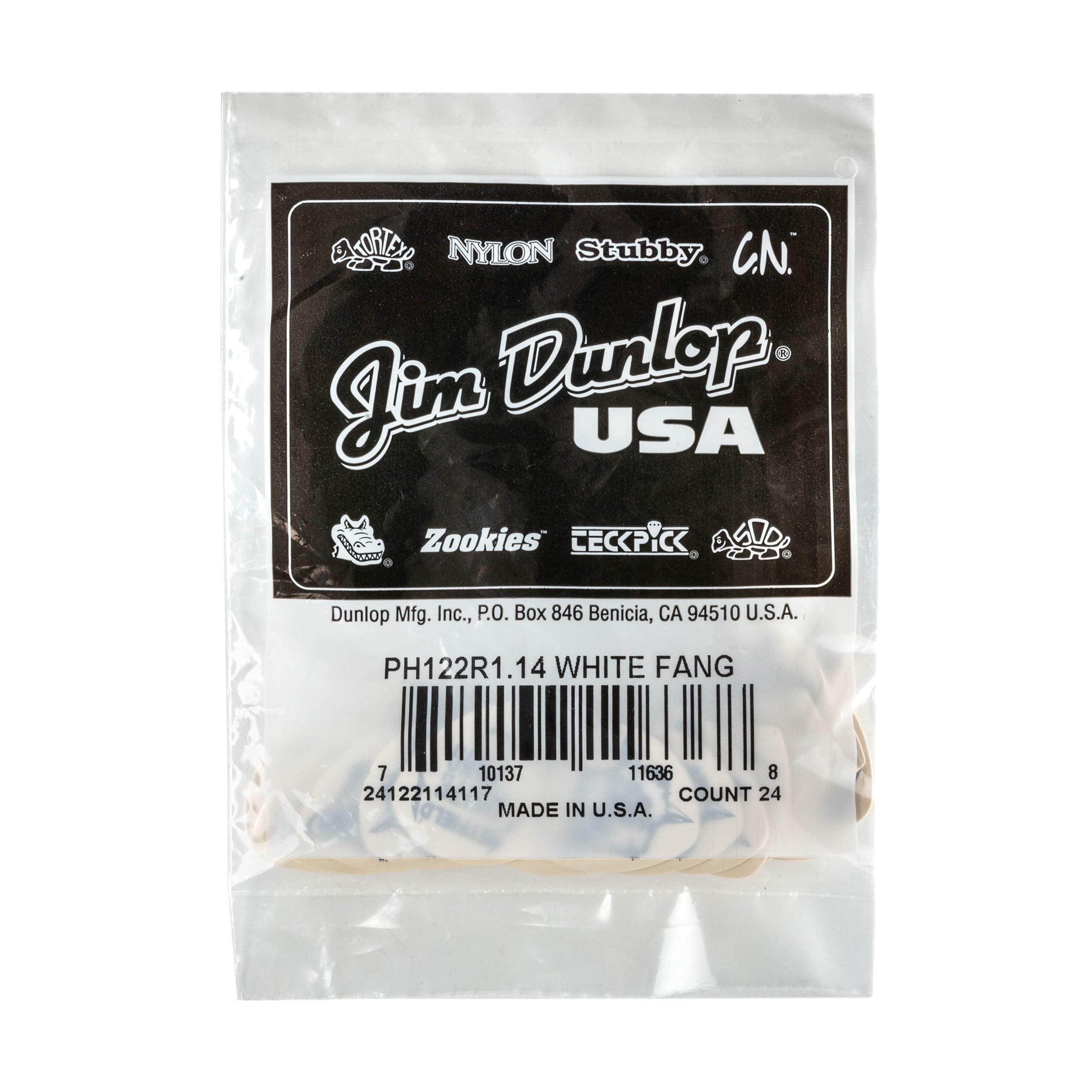 Foto 3 pulgar | Púas Para Guitarra Jim Dunlop Hetfield's White Fang Custom Flow 1.14 Mm - Venta Internacional.
