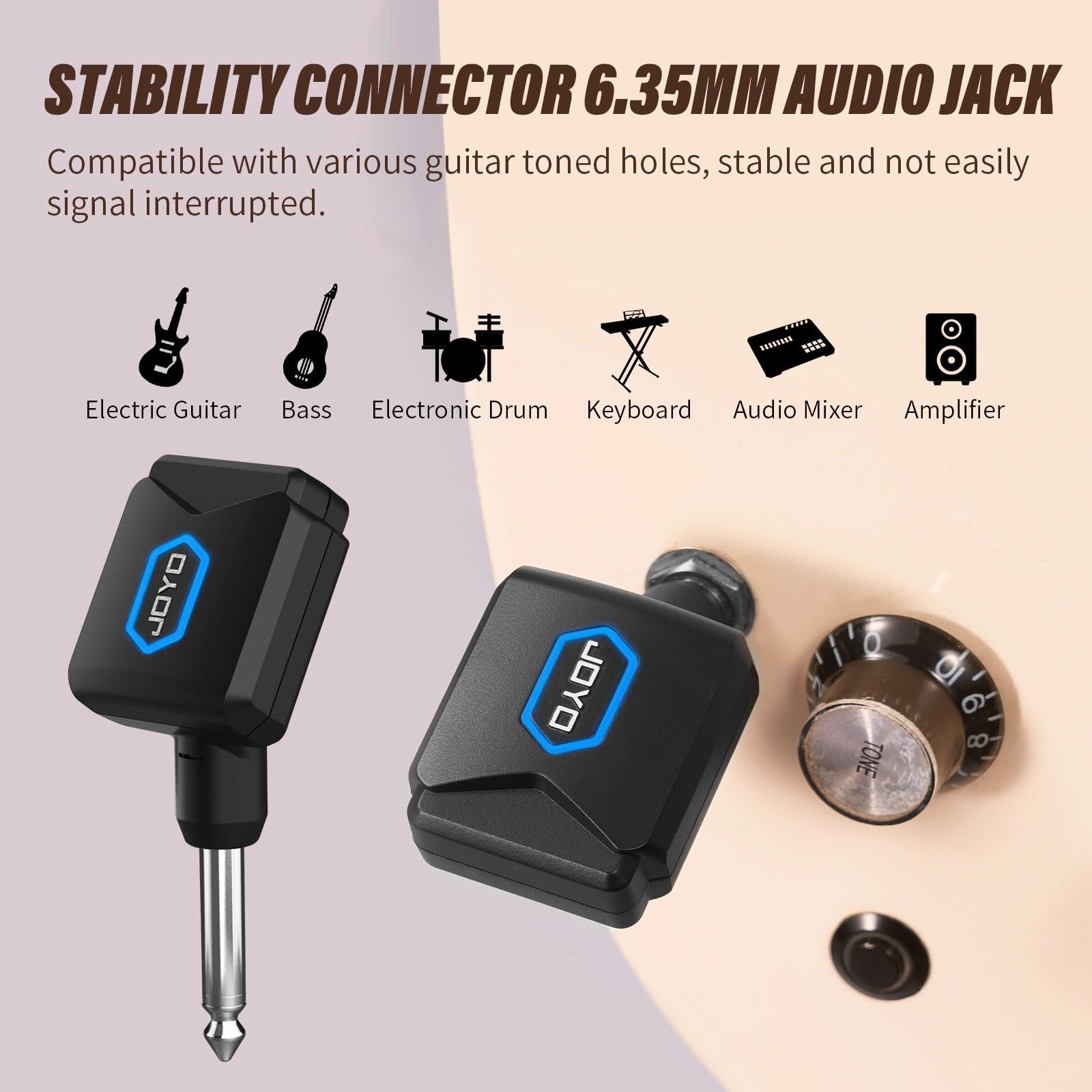 Foto 4 pulgar | Sistema De Guitarra Inalámbrico Joyo Jw-06 5.8 Ghz Con Caja De Carga - Venta Internacional.