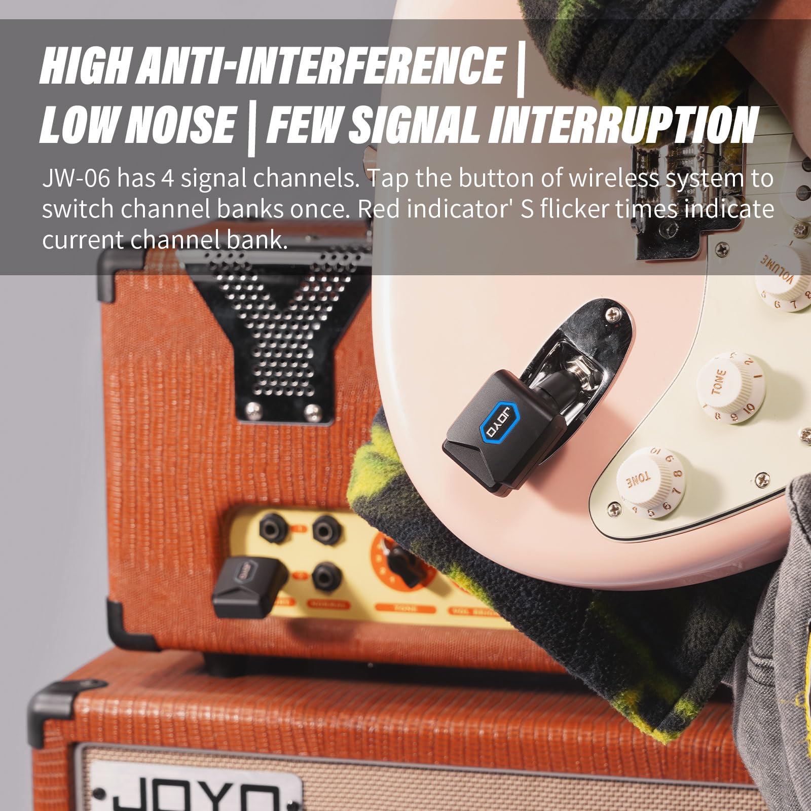 Foto 6 pulgar | Sistema De Guitarra Inalámbrico Joyo Jw-06 5.8 Ghz Con Caja De Carga - Venta Internacional.