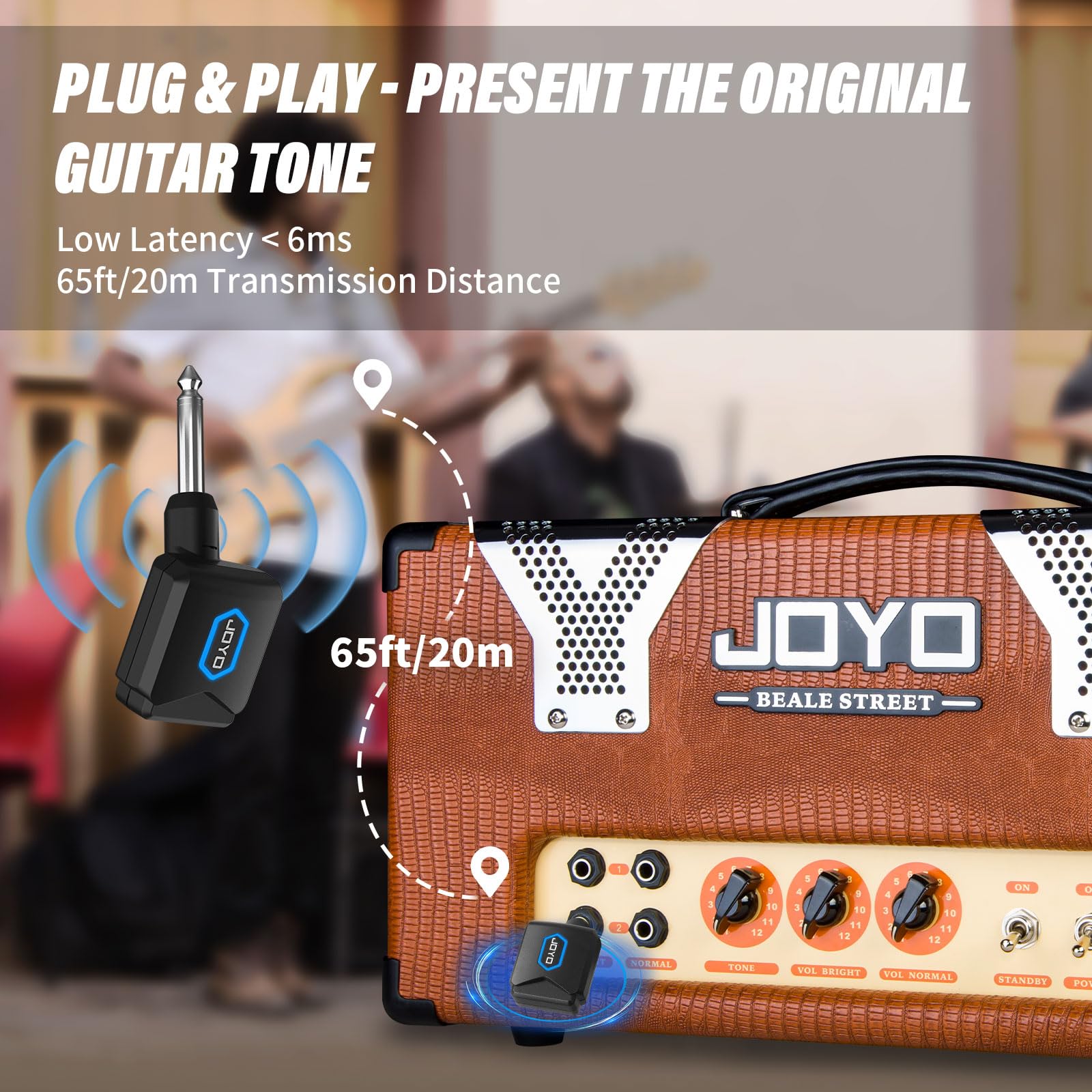 Foto 7 pulgar | Sistema De Guitarra Inalámbrico Joyo Jw-06 5.8 Ghz Con Caja De Carga - Venta Internacional.