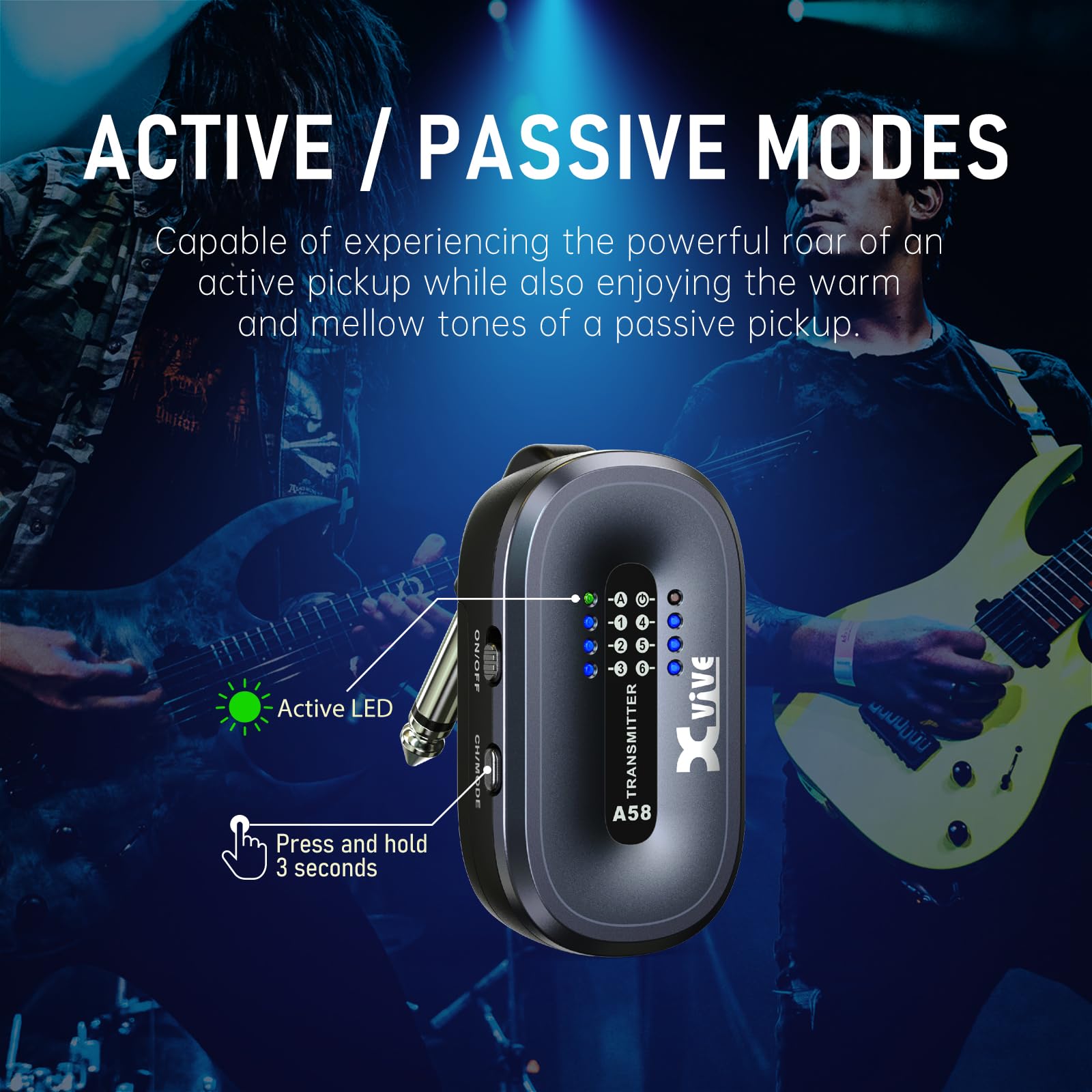 Foto 5 pulgar | Sistema De Guitarra Inalámbrico Xvive A58 5.8ghz Para Eléctrico/acústico - Venta Internacional.