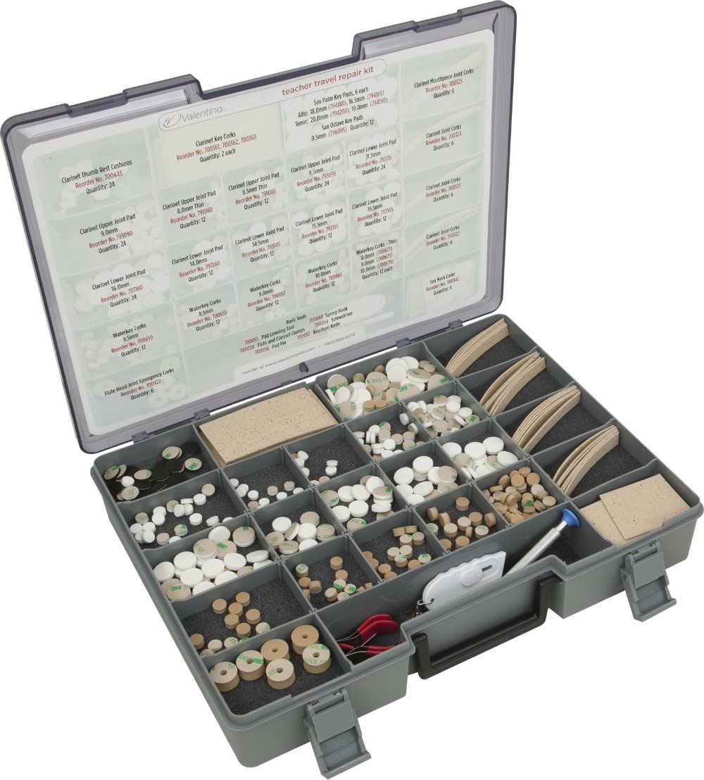 Kit De Reparación Valentino Teacher's Con Almohadillas Para Flauta, Clarinete Y Saxo - Venta Internacional. $11,177