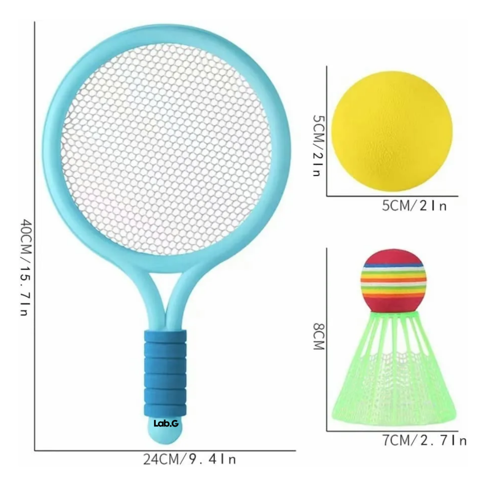 Foto 2 | ''raquetas Tenis Badminton 2 Padel Y 4 Pelotas Set Niños Juego Lab.g  Azul ''